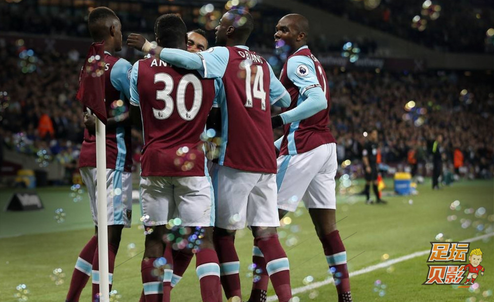  英超-鲍文双响西汉姆联碾压副班长  